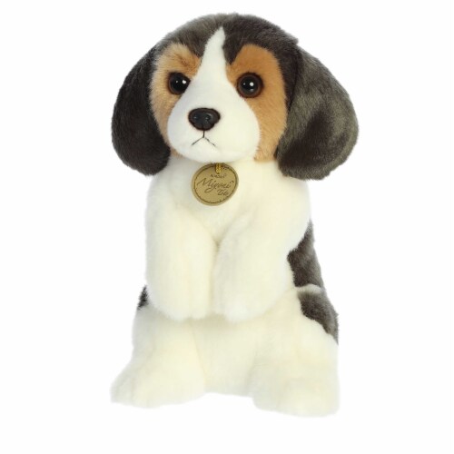 Aurora Medium White Miyoni Tots Sitting Pretty 9.5 inch Beagle Pup Adorable Stuffed Animal, One ...
