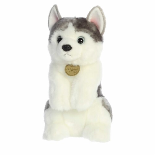 Aurora Medium White Miyoni Tots Sitting Pretty 10 inch Husky Pup Adorable Stuffed Animal, One ...