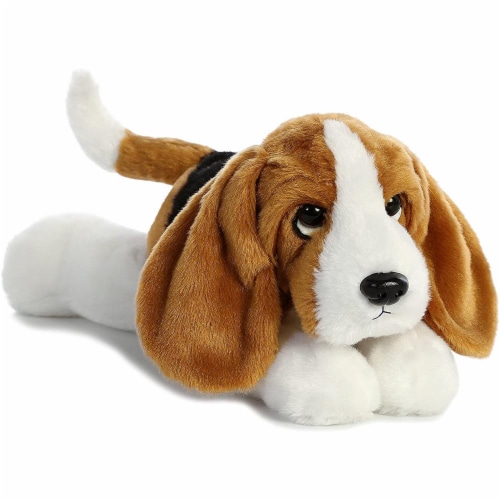 Aurora World Flopsie Toy Basset Hound Plush, 12" Perspective: top
