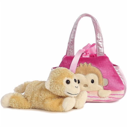 Fancy Pals Peek-A-Boo Monkey 7 Inch Pet Carrier Perspective: top