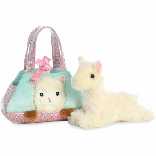 Aurora Peek a Boo-Llama Plush Pet Carrier Purse Perspective: top