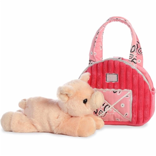 Aurora World Inc. 7" Pink Barn Fancy Pal Pet Carrier Perspective: top