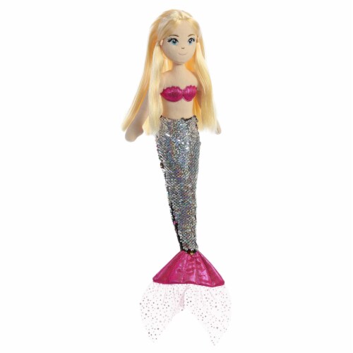 Aurora Large Multicolor Sea Sparkles Sequin Sparkles 18 inch Isla Enchanting Stuffed Doll, One ...