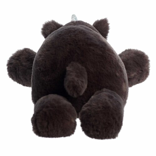 Aurora Large Black Snoozles 18inches Rhino Laid-back Stuffed Animal ...