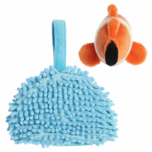 Aurora Small Orange Hideouts 6 inches Clown Fish Enchanting Stuffed ...