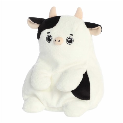 Aurora Small White Fluffles 9 inch Connor Cow Whimsical Stuffed Animal One Size King Soopers