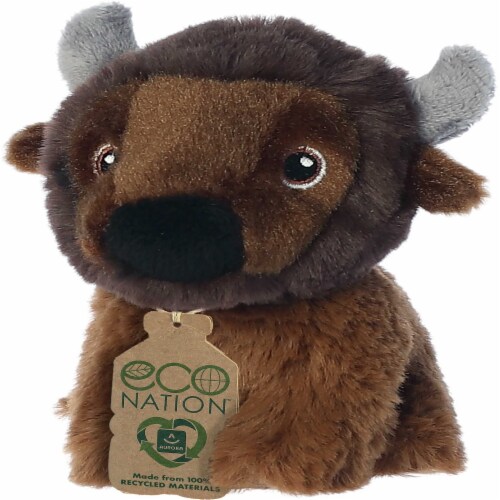 Aurora Mini Brown Eco Nation 5 inches Bison Eco-Friendly Stuffed Animal ...
