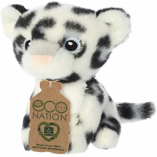 Aurora Mini White Eco Nation 5 inch Snow Leopard Eco-Friendly Stuffed ...