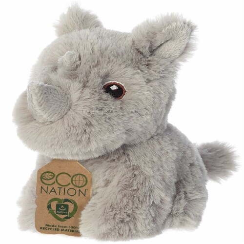 Aurora Mini Grey Eco Nation 5 Rhinoceros Eco-Friendly Stuffed Animal, 1 ...