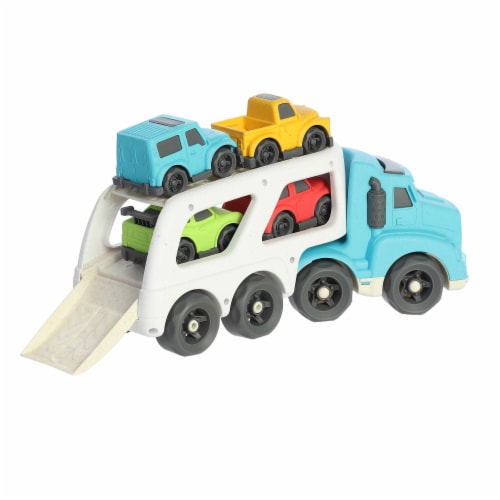 Aurora Toys Large Blue Wheatley 14 inch Car Hauler Versatile Toy Perspective: top
