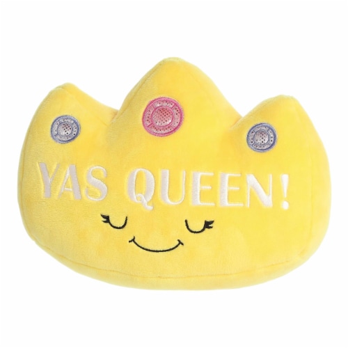 Aurora Small Yellow JUST SAYIN' 7 inch Yas Queen! Crown Witty Stuffed ...