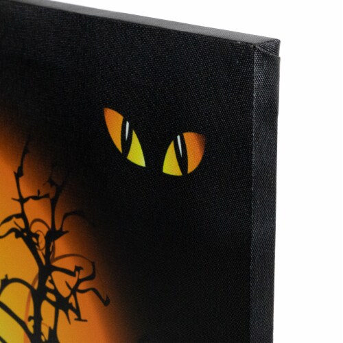 Northlight LED Lighted Spooky House Halloween Canvas Wall Art 19.75 x 19.75 Perspective: top