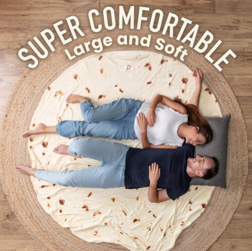 Zulay Kitchen Novelty Throw Burrito Blanket Flour Tortilla Design 71inches 1 Fry s Food Stores