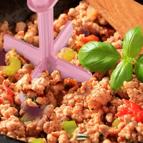 Zulay Kitchen Meat Chopper - Pink Perspective: top