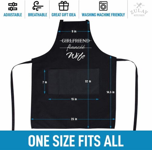 Zulay Kitchen Funny Aprons for Men, Women & Couples Black - Husband and  Wife, 2 - Kroger