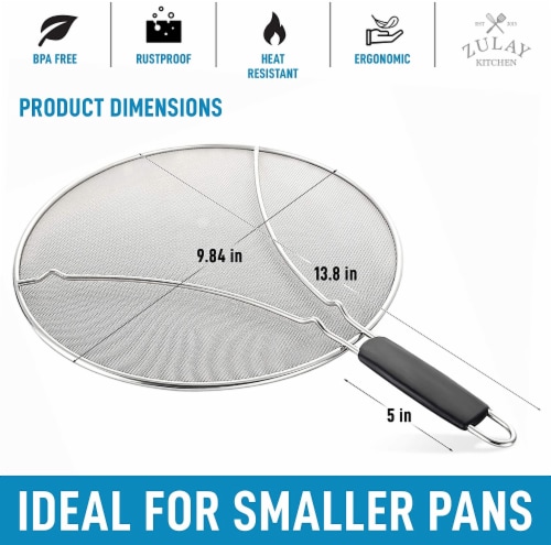 Zulay Kitchen Splatter Screen - 9.84 inch Small Perspective: top