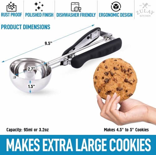 Zulay Kitchen Cookie Dough & Ice Cream Scooper - 6.4 tbsp Perspective: top