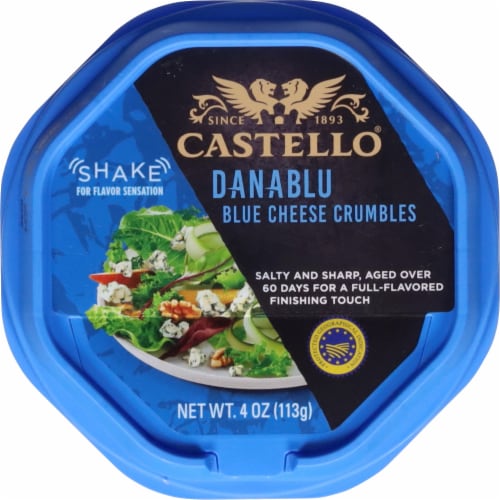 Castello® Danish Blue Cheese Crumbles Perspective: top