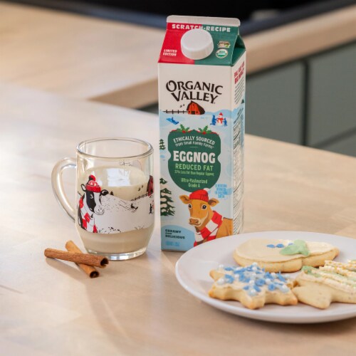 Organic Valley® Reduced Fat Eggnog Perspective: top