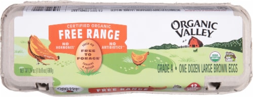 Organic Valley® Free Range Large Brown Eggs Perspective: top