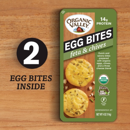 Organic Valley® Feta & Chives Egg Bites Perspective: top