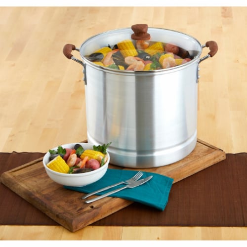 IMUSA Steamer and Glass Lid - Silver Perspective: top