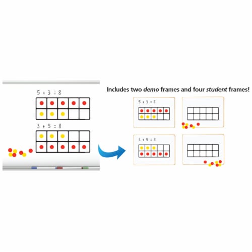 Dowling Magnets Magnet Math Ten Frames Magnet Set Perspective: top