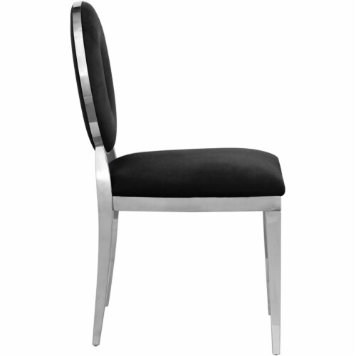 Meridian Furniture Carousel Black Velvet Dining Chair (Set of 2) Perspective: top