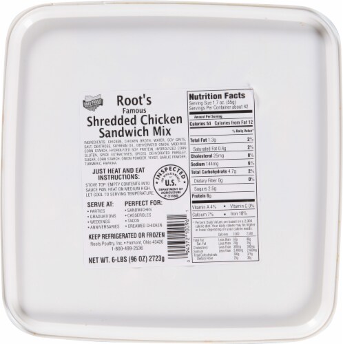 Root Shredded Chicken Perspective: top