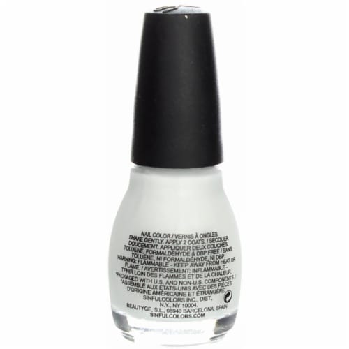 Sinful Colors® Nail Color Snow Me White Perspective: top