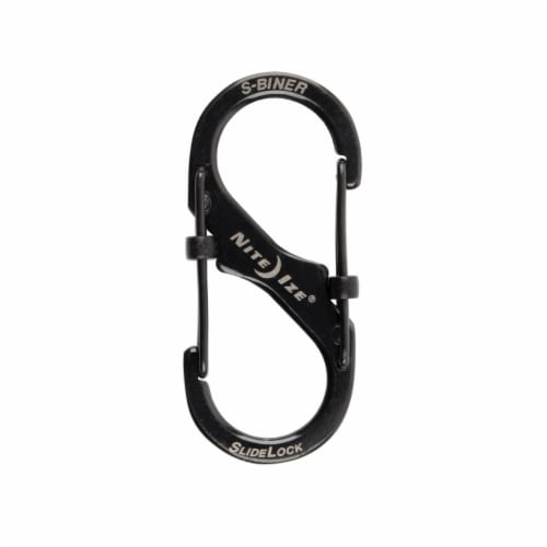 Nite Ize S-Biner SlideLock #2 Stainless Hook - Black Perspective: top