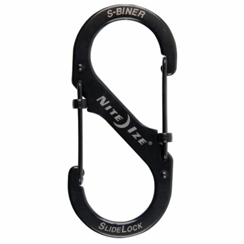 Nite Ize S-Biner® SlideLock® #4 Stainless - Black Perspective: top