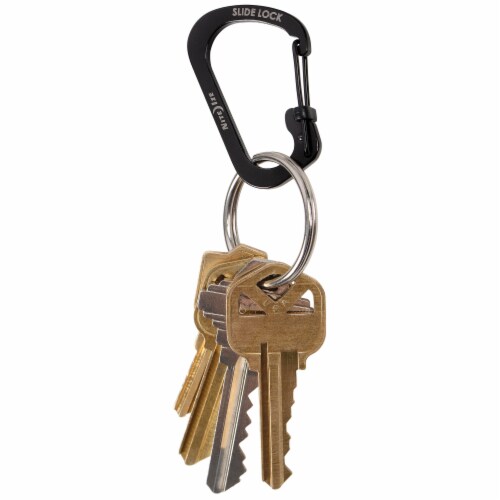 Nite Ize® Slide Lock® #2 Stainless Carabiner - Black Perspective: top
