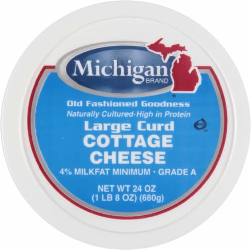 Michigan Large Curd Cottage Cheese Perspective: top