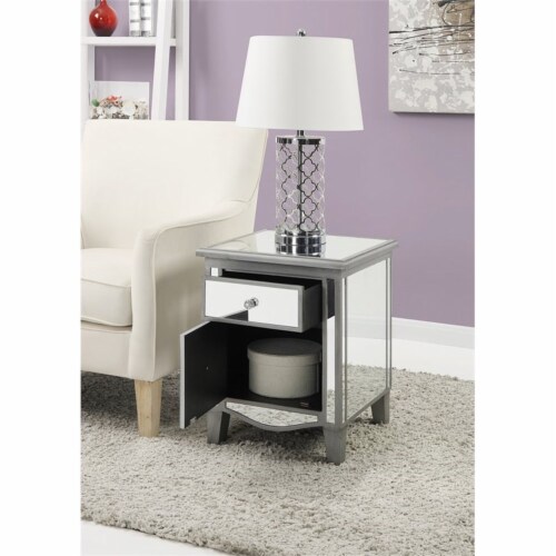 Gold Coast Park Lane Mirrored 1 Drawer End Table with Storage