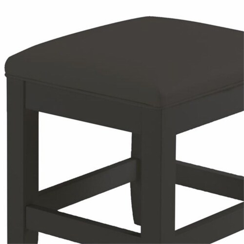 Homestyles Bedford Wood Vanity Bench in Black Perspective: top