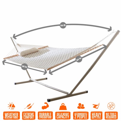 Castaway Hammock Quilted Chevron Print with Pillow Perspective: top