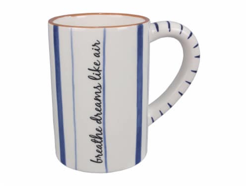 Ceramic Blue and White 4 PC. Mug Set Perspective: top