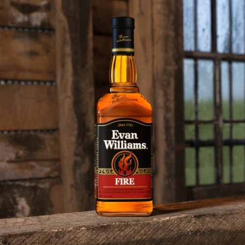 Evan Williams Fire Cinnamon Whiskey Liqueur Perspective: top