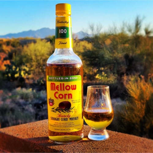 Mellow Corn Straight Bottled in Bond Kentucky Whiskey Perspective: top