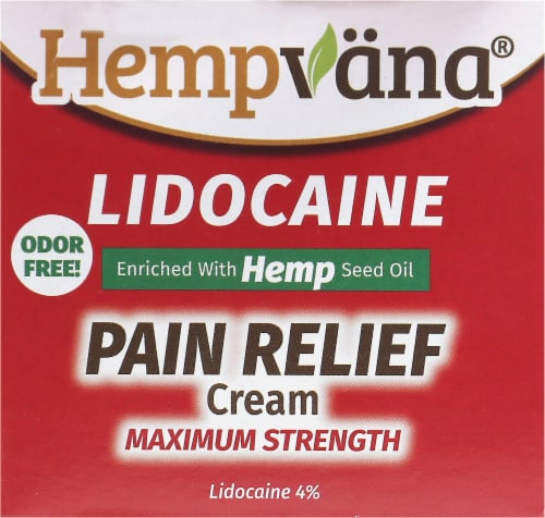 Hempvana® Lidocaine Pain Cream Perspective: top