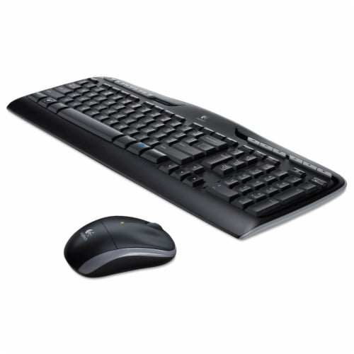 Logitech® Wireless Desktop Set Keyboard and Mouse - Black Perspective: top