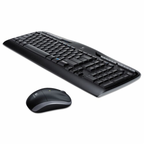 Logitech® Wireless Desktop Set Keyboard and Mouse - Black Perspective: top
