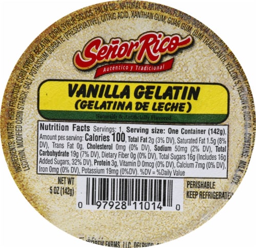 Senor Rico Vanilla Gelatin Perspective: top