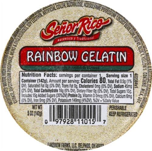 Senor Rico Rainbow Gelatin Perspective: top