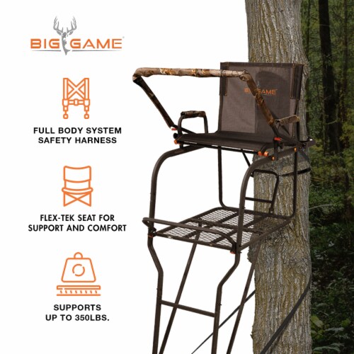 Big Game LS0550 Hunter HD 1.5 Deer Hunting 18.5 Foot 1 Person Ladder