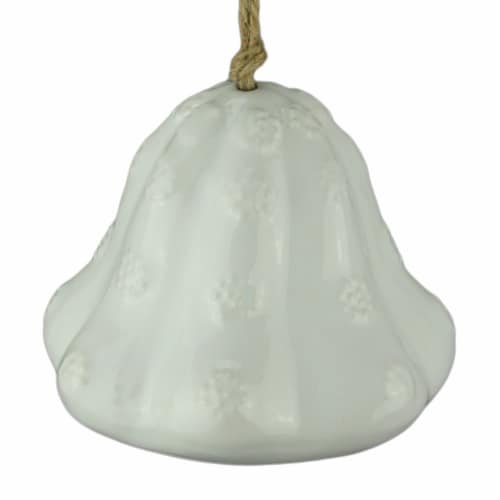 White Ceramic Art Jellyfish Hanging Air Plant Holder Perspective: top