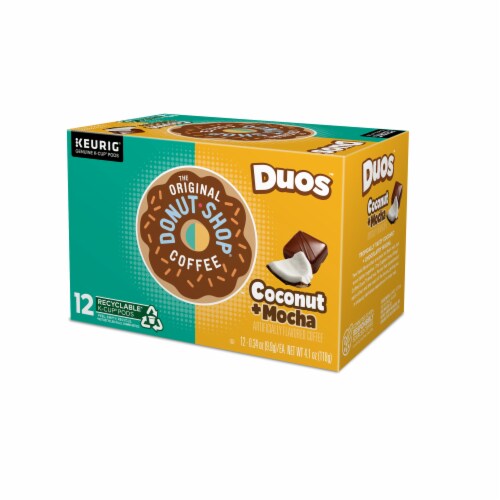 The Original Donut Shop® Duos Coconut + Mocha Medium Roast K-Cup Coffee Pods Perspective: top