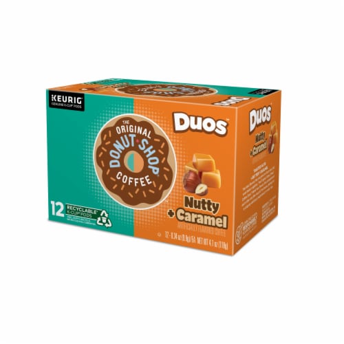 The Original Donut Shop® Duos Nutty Caramel Light Roast K-Cup Coffee Pods Perspective: top