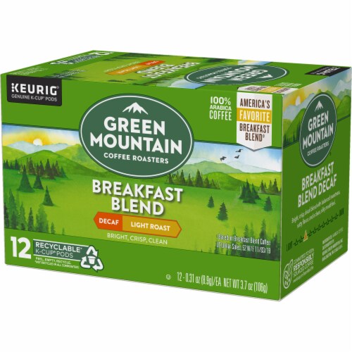 Green Mountain Coffee Roasters® Breakfast Blend Decaf Light Roast K-Cup® Coffee Pods Perspective: top